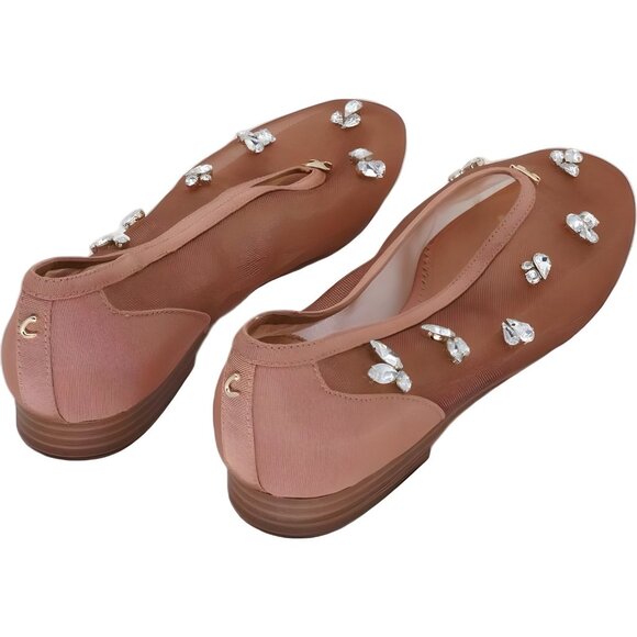 Circus NY Tina Jewel Embellished Ballet Flats Cinnamon Sugar US 8.5M EU 39 - Picture 3 of 6